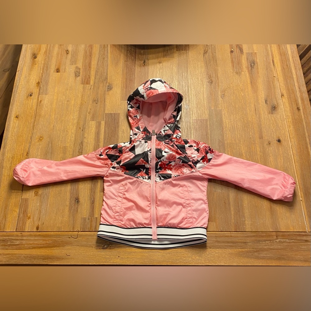 Nike Kids Pink Tokyo Floral Windbreaker size 2T
